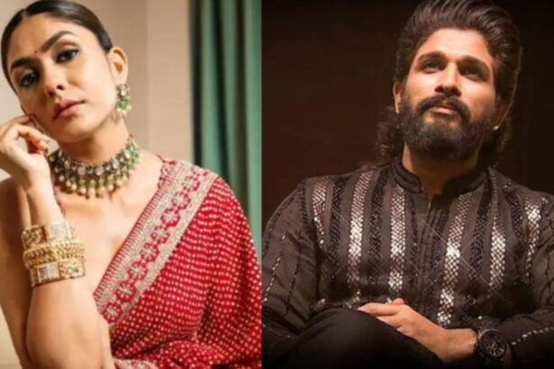 Allu Arjun responding to Mrunal Thakur on Instagram