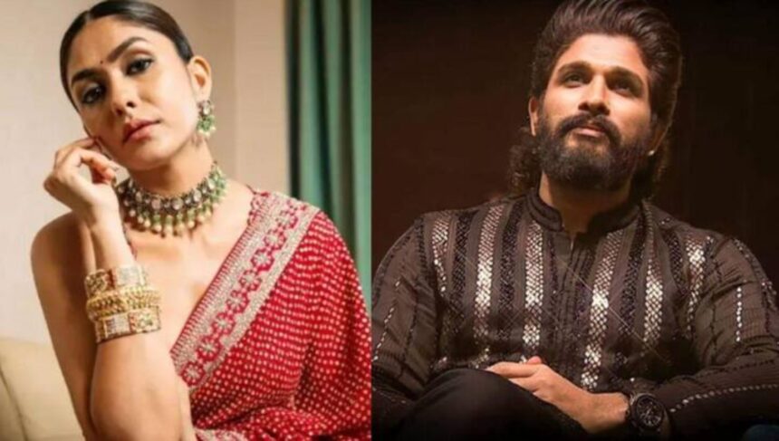 Allu Arjun responding to Mrunal Thakur on Instagram