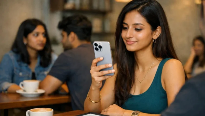 Hunterfly 2026 02 27 134937 Woman using iPhone highlighting discussion on financial independence