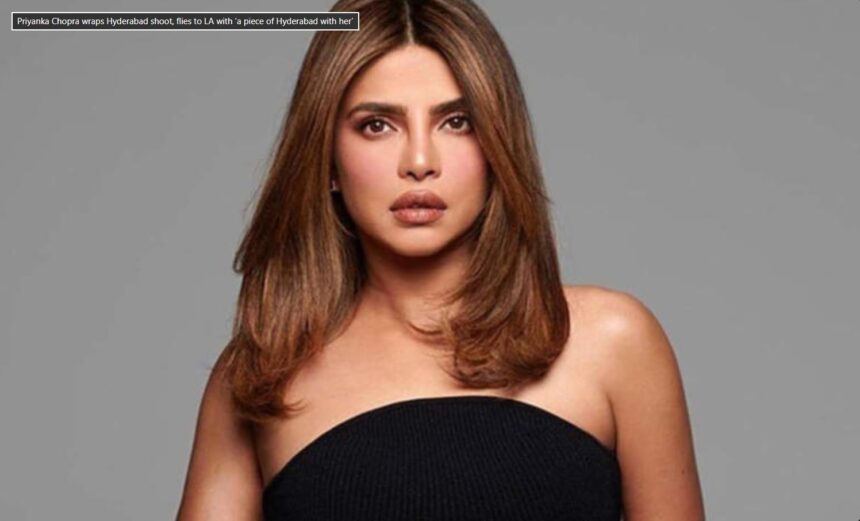 Priyanka Chopra in Hyderabad during Varanasi shoot