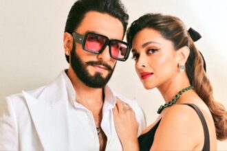 Ranveer Singh and Deepika Padukone at a public event in Mumbai