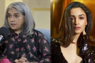 Ratna Pathak Shah and Alia Bhatt on the set of Kapoor & Sons