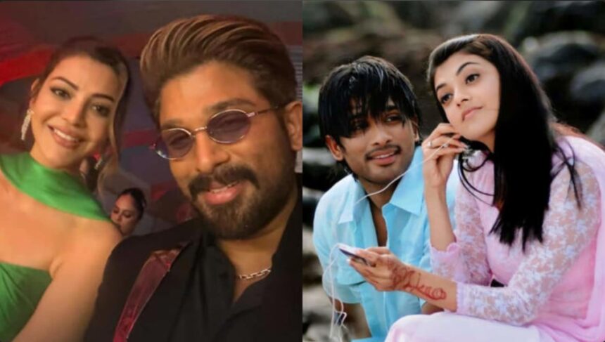 Allu Arjun and Kajal Aggarwal selfie at Filmfare Awards South reunion