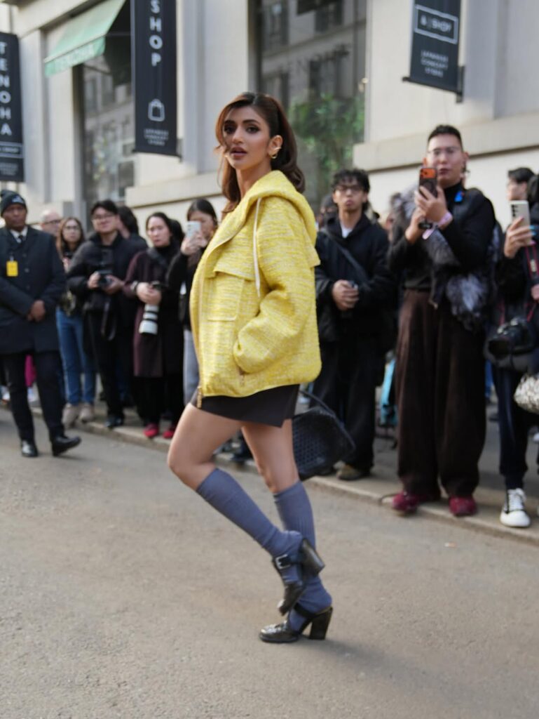 Hunterfly 640473856 18395630155150736 5158149208432938601 n Milan Fashion Week 2026: Sreeleela Breaks the Neutral Monotony in Vibrant Yellow Tweed Look