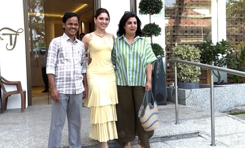Hunterfly Farah Khan Arrives in Style at Tamannaah Bhatias Jewellery Store Launch 1