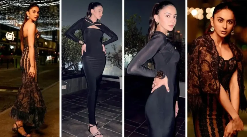 Hunterfly Rakul Preet Singh Redefines Weekend Chic in a Monochrome Black Ensemble 11zon