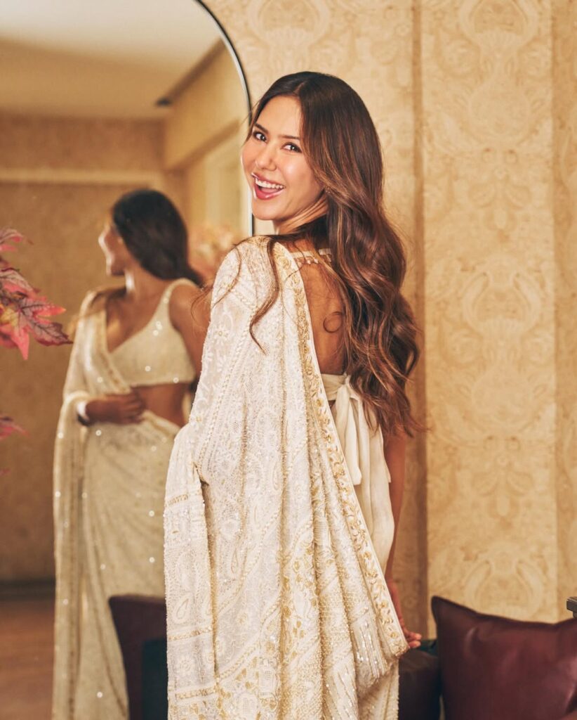Sonam Bajwa Reimagines the Classic Chikankari Saree With a Modern Twist