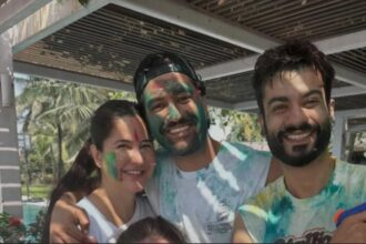 Katrina Kaif and Vicky Kaushal celebrating Holi with Sunny Kaushal and Isabelle Kaif