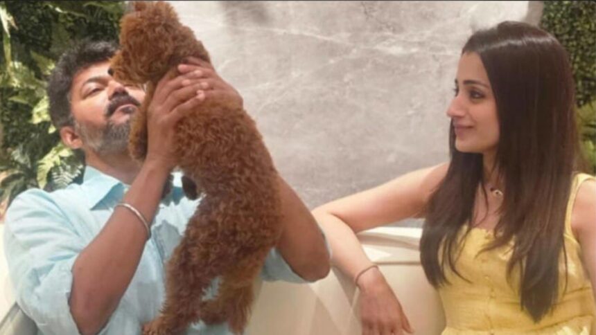 Trisha Krishnan and Vijay at a public event