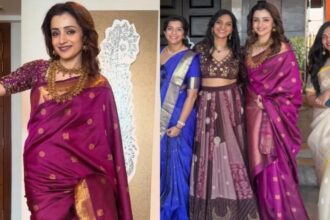 Hunterfly 026 03 16 011656 Trisha Krishnan poses with R. Parthiban’s daughter at Eka Lakhani wedding in Mumbai