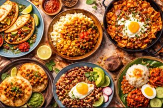 fusion global breakfast Indian kitchen arepas nasi lemak chilaquiles doubles