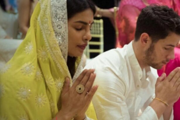 Nick Jonas and Priyanka Chopra during their traditional roka ceremony