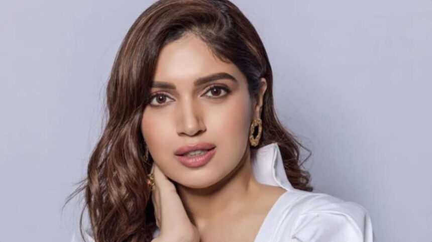 Bhumi Pednekar dressed in white with bangles and jhumkas during Holi celebration