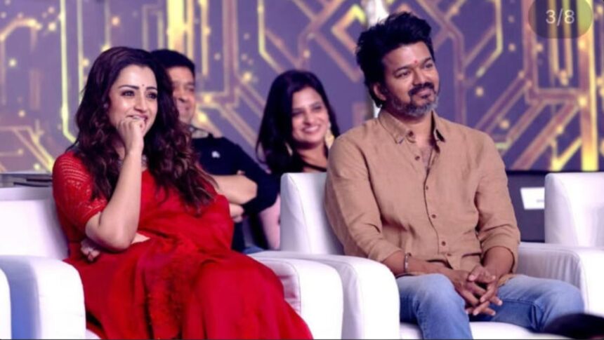 Vijay Thalapathy and Sangeetha Sornalingam at a public event