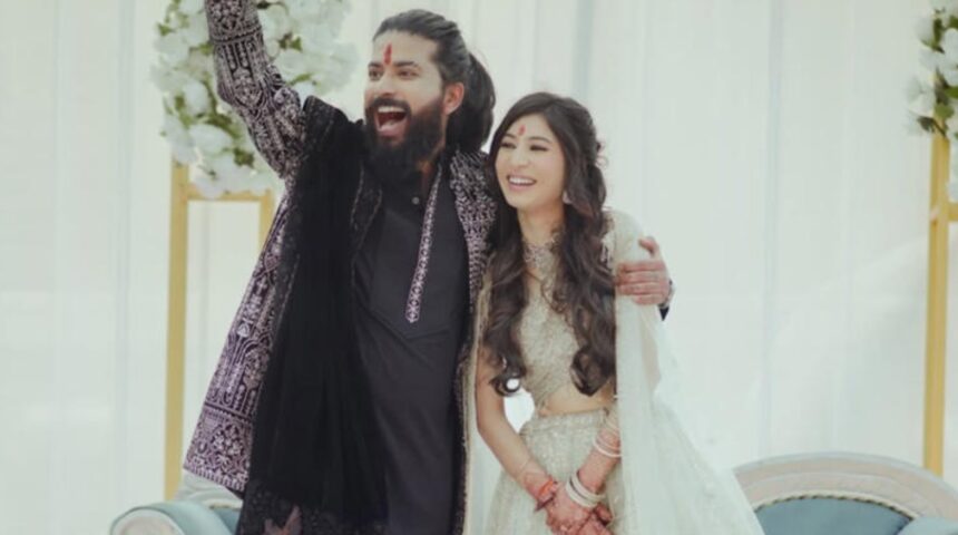 Hunterfly 2026 03 05 181552 Anurag Dobhal and his wife Ritika during their wedding ceremony