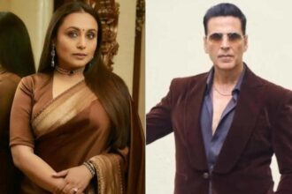 Hunterfly 2026 03 06 185542 Rani Mukerji and Akshay Kumar during a film event amid OMG 3 collaboration rumours