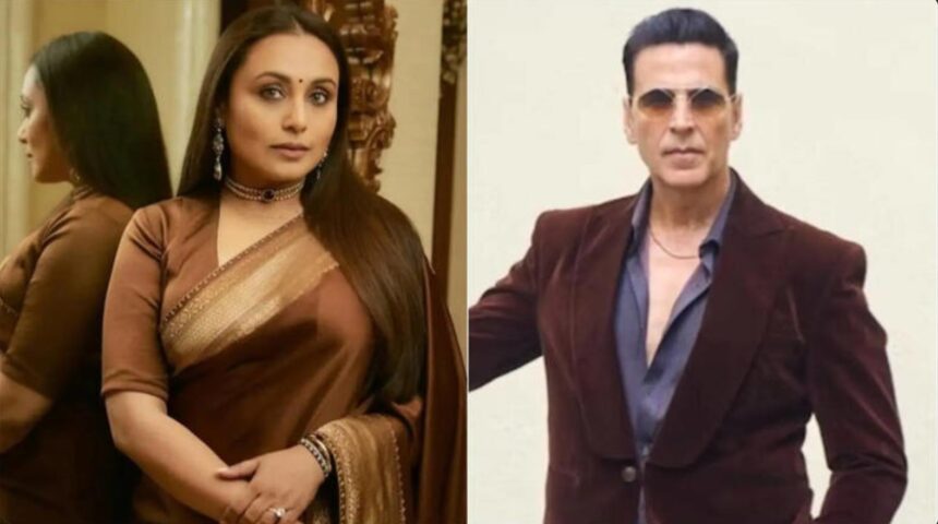 Hunterfly 2026 03 06 185542 Rani Mukerji and Akshay Kumar during a film event amid OMG 3 collaboration rumours