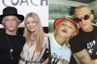 Cody Simpson with Gigi Hadid during their relationship