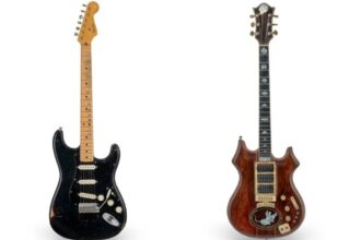Black Strat Tiger guitar auction Christie’s