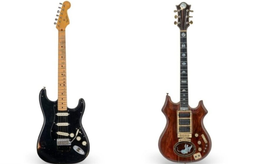 Black Strat Tiger guitar auction Christie’s