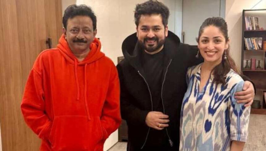Hunterfly 2026 03 22 185739 Ram Gopal Varma with Aditya Dhar Yami Gautam Dhurandhar 2 meeting