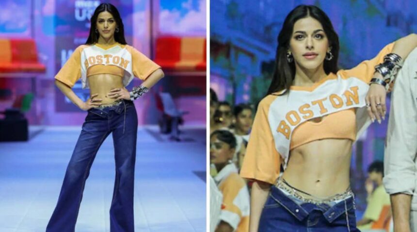 Alaya F belly chain Lakme Fashion Week 2026