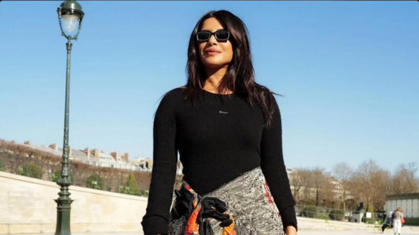 Priyanka Chopra attends Dior show at Paris Fashion Week 2026