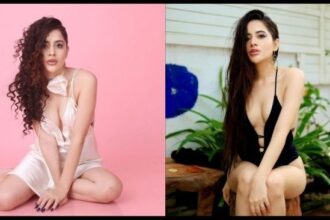 Hunterfly Urfi Javed 157 1 Urfi Javed in bold red gown HD wallpaper