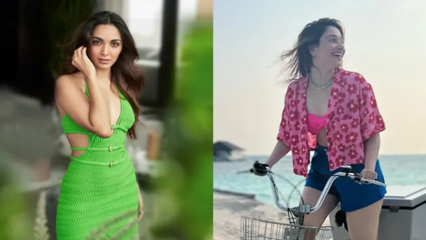 Bollywood actresses showcasing Summer Fashion 2025 trends in floral dresses, halter neck outfits and casual denim looks