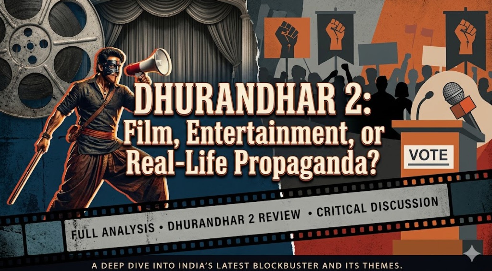 Hunterfly t 2026 03 30 114633 Dhurandhar 2 film analysis showing hidden messaging and propaganda
