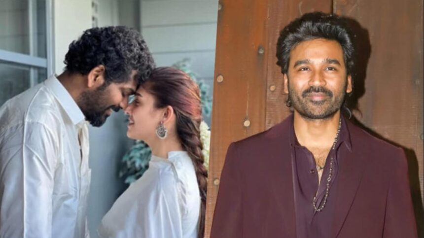 Vignesh Shivan and Dhanush during film collaboration