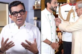 Hunterfly 026 04 12 121315 Sanjeev Kapoor Padma Shri ceremony chef uniform