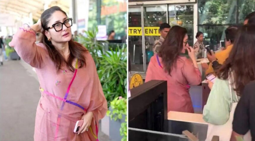 Kareena Kapoor at Mumbai airport viral video controversy