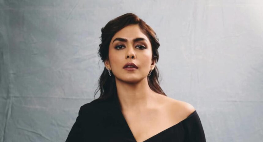 Mrunal Thakur blushing after Allu Aravind comment at Dacoit event