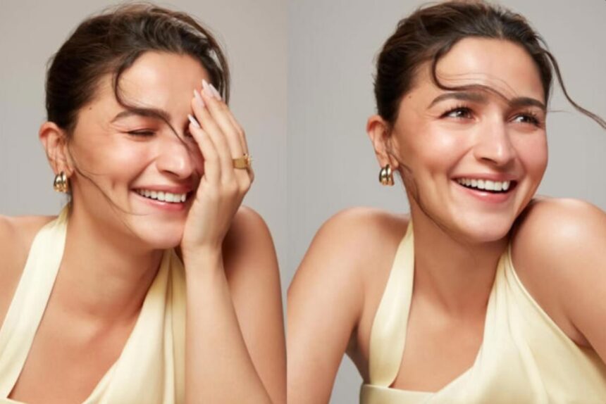 Hunterfly 026 04 19 222032 Alia Bhatt soft yellow summer outfit minimal makeup look