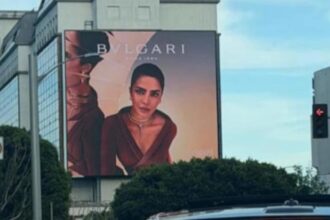 Priyanka Chopra Bvlgari billboard Beverly Hills