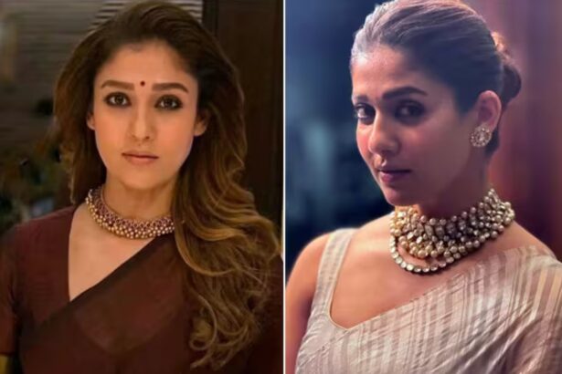 Hunterfly 2026 04 22 220507 Nayanthara saree looks with traditional and modern jewellery styling