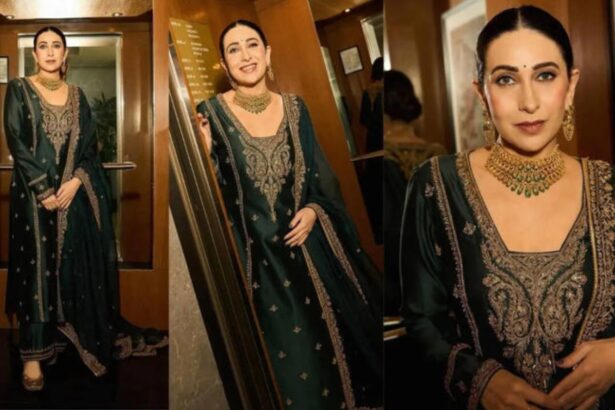 Karisma Kapoor Emerald Green Wedding Look