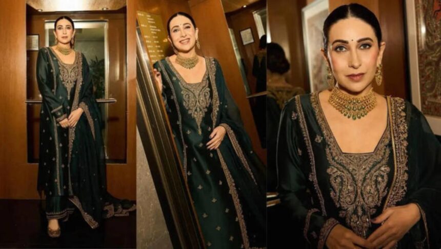 Hunterfly 26 04 03 174253 Karisma Kapoor Emerald Green Wedding Look