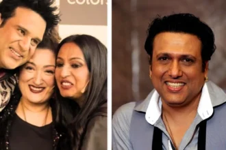 Hunterfly 54245 Sunita Ahuja hugs Krushna Abhishek during reunion on Laughter Chefs 3 set