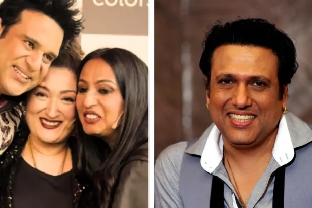 Sunita Ahuja hugs Krushna Abhishek during reunion on Laughter Chefs 3 set