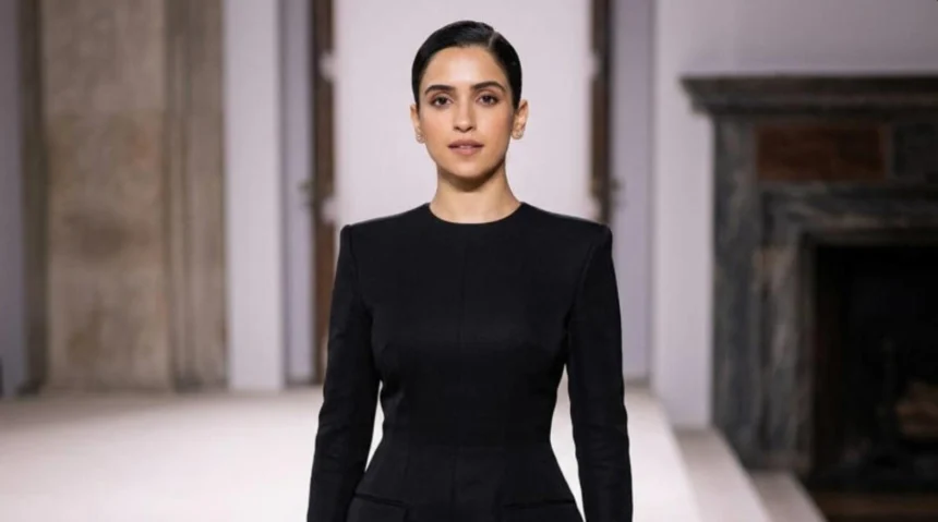 Hunterfly 026 05 08 201224 Sanya Malhotra posing in a stylish modern outfit with elegant fashion styling