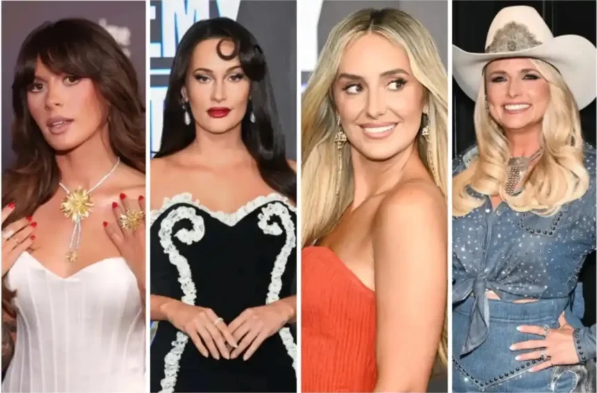 Country music stars attend the ACM Awards 2026 red carpet in Las Vegas.