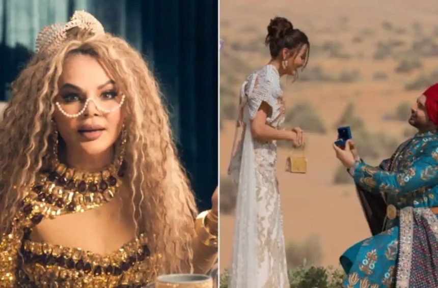 Rakhi Sawant reacting to Desi Bling promo video