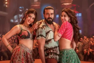 Ram Charan and Janhvi Kapoor in Peddi song Hallallallo