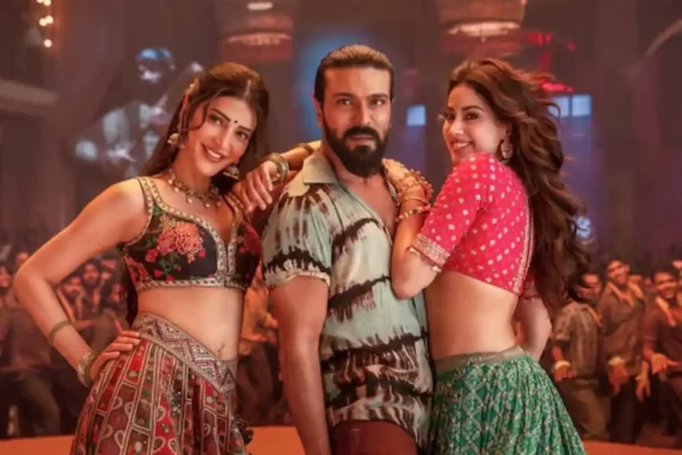 Ram Charan and Janhvi Kapoor in Peddi song Hallallallo