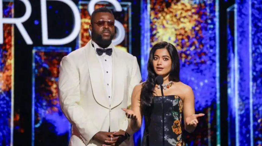 Hunterfly 026 05 26 001807 11zon Rashmika Mandanna and Winston Duke at Anime Awards 2026 stage event