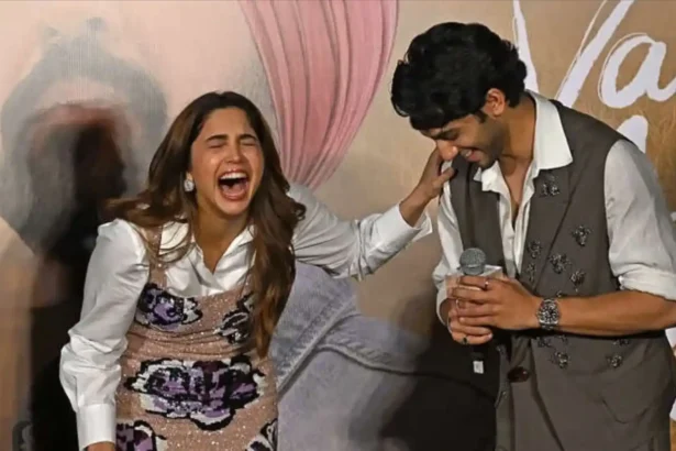 Actress Sharvari during a Bollywood interview event