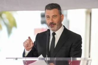 Hunterfly 026 05 28 112332 11zon Jimmy Kimmel emotional speech Adam Carolla Hollywood Walk of Fame ceremony 2026