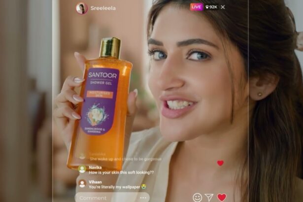 Santoor Sandalwood Shower Gel Campaign Featuring Sreeleela